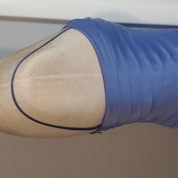 NWOT JS COLLECTION PERIWINKLE TIERED FORMAL W/WO STRAPS BUILT IN BRA - Picture 8 of 16